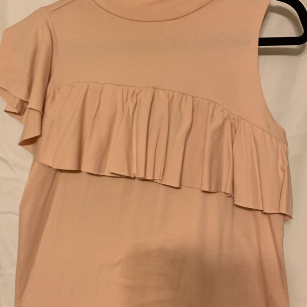 BP Peach Ruffled Blouse